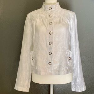 Vintage Elliot Lauren Linen Jacket - Size 4. Made in USA!
